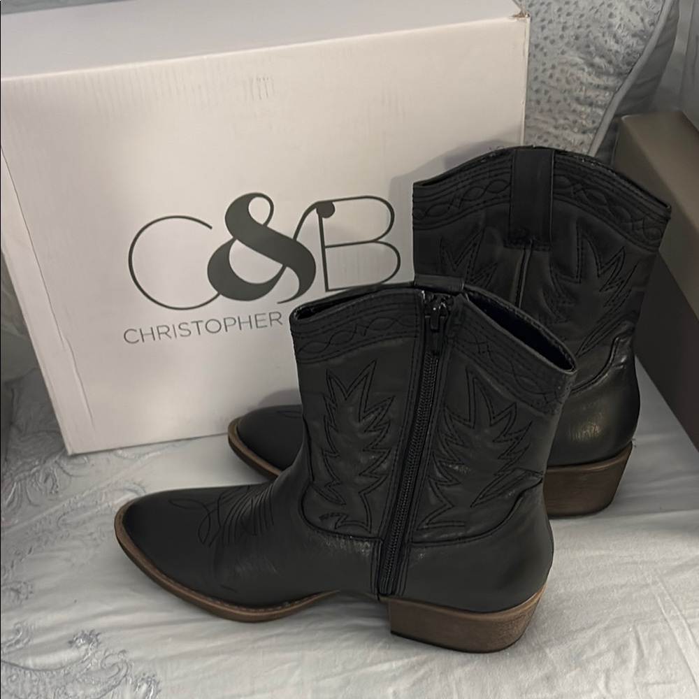 Christopher & Banks Black Ankle Booties